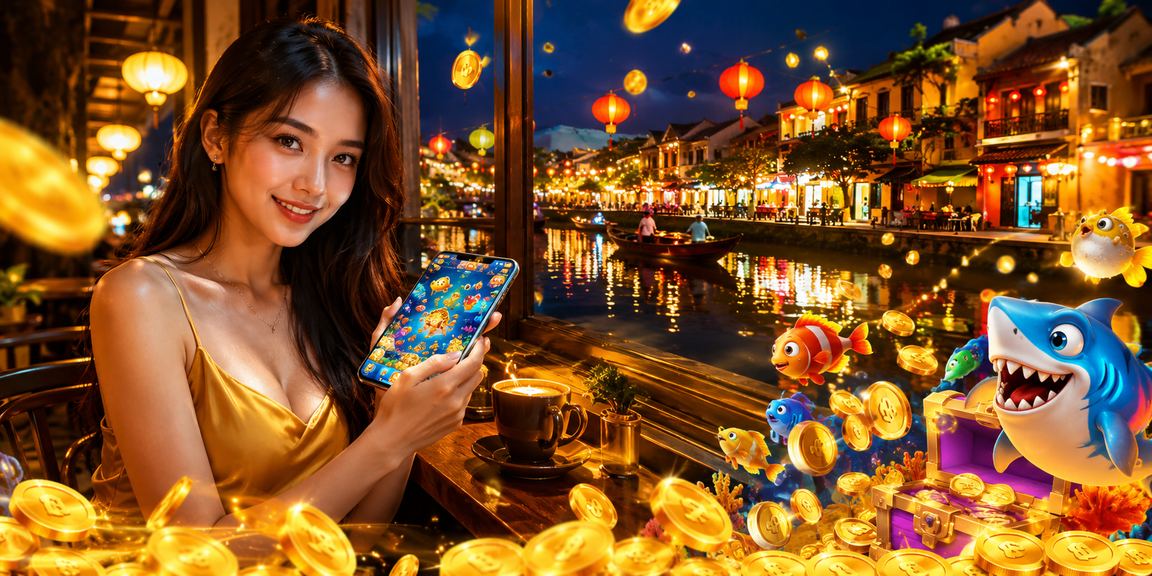 Trò chơi bắn cá và cà phê phong cách Hà Nội